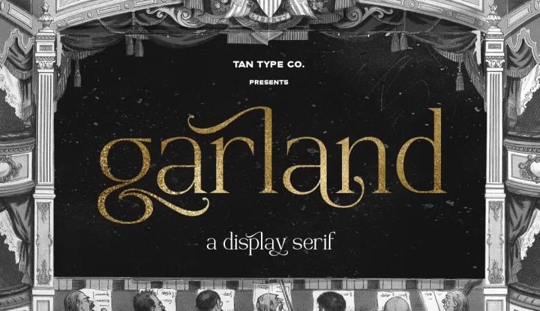 Tan - Garland Font