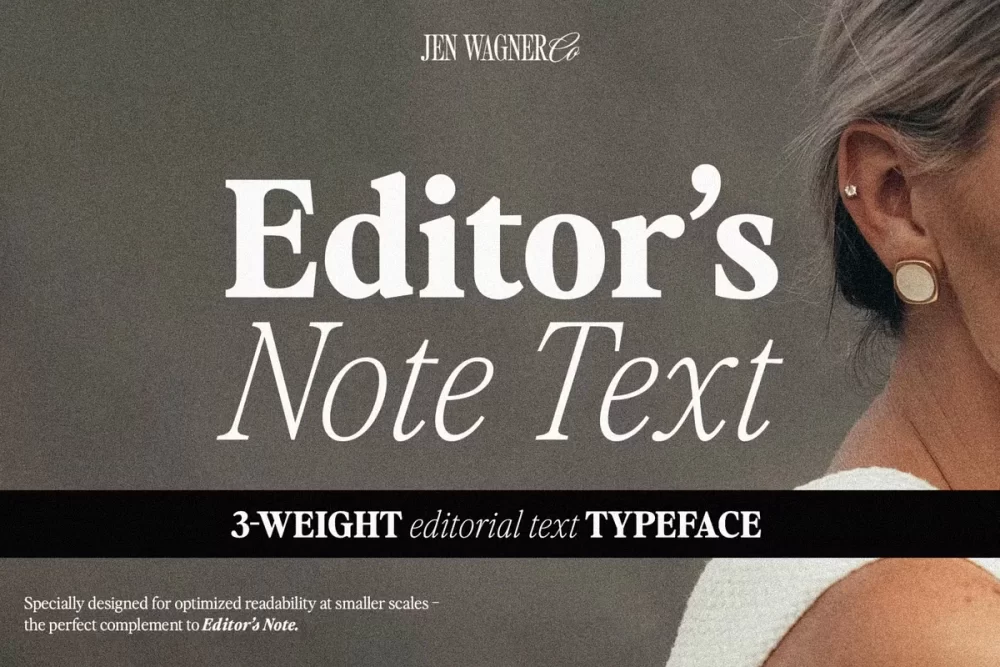 Editor’s Note Text Font