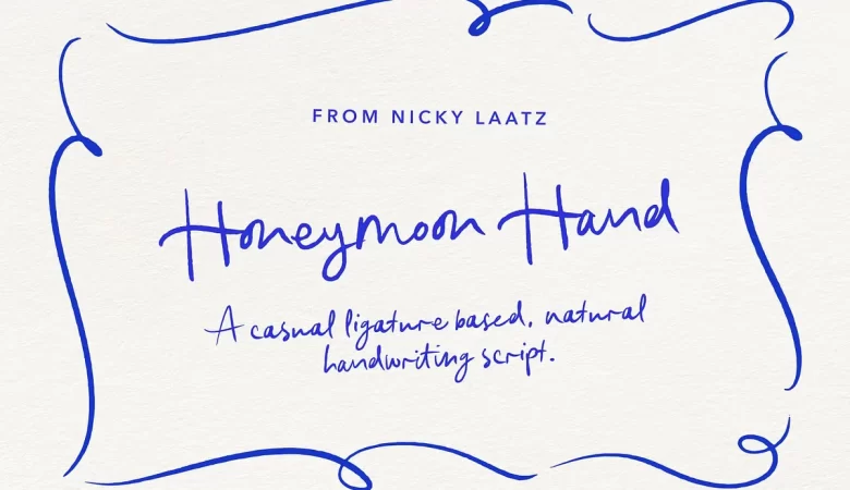 Honeymoon Hand Font