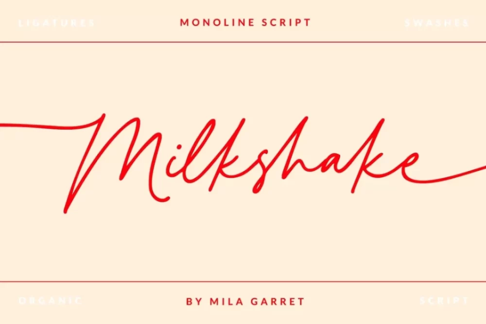 Milkshake Script Font