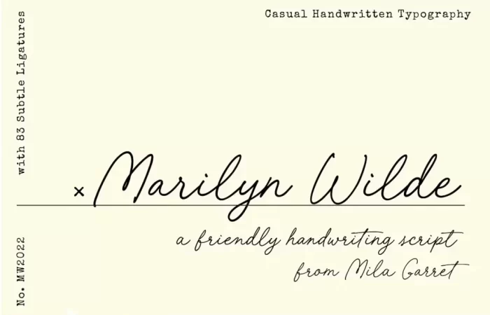 Marilyn Wilde Font