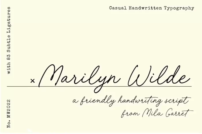 Marilyn Wilde Font