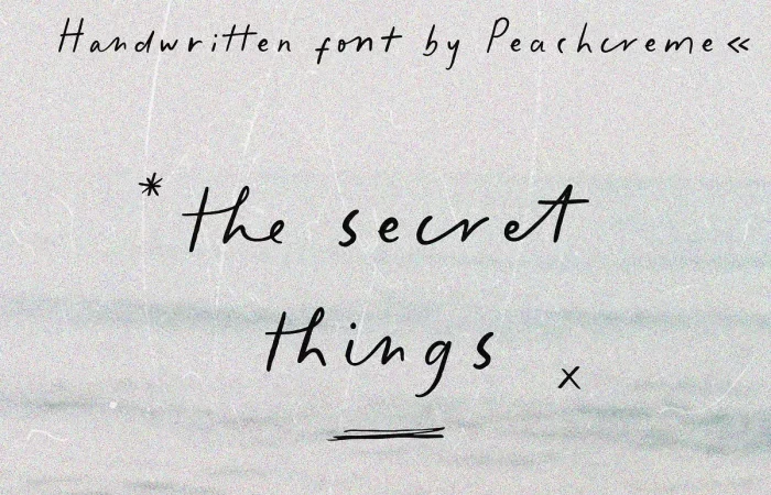 The Secret Things Font