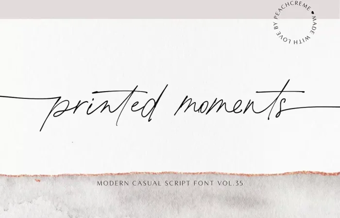 Printed Moments Font