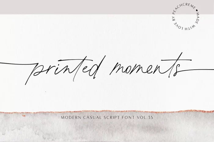 Printed Moments Font