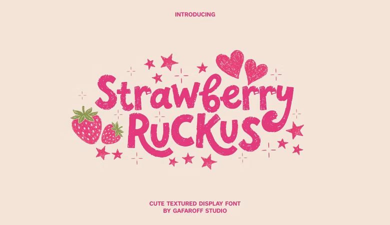 Strawberry Ruckus Font